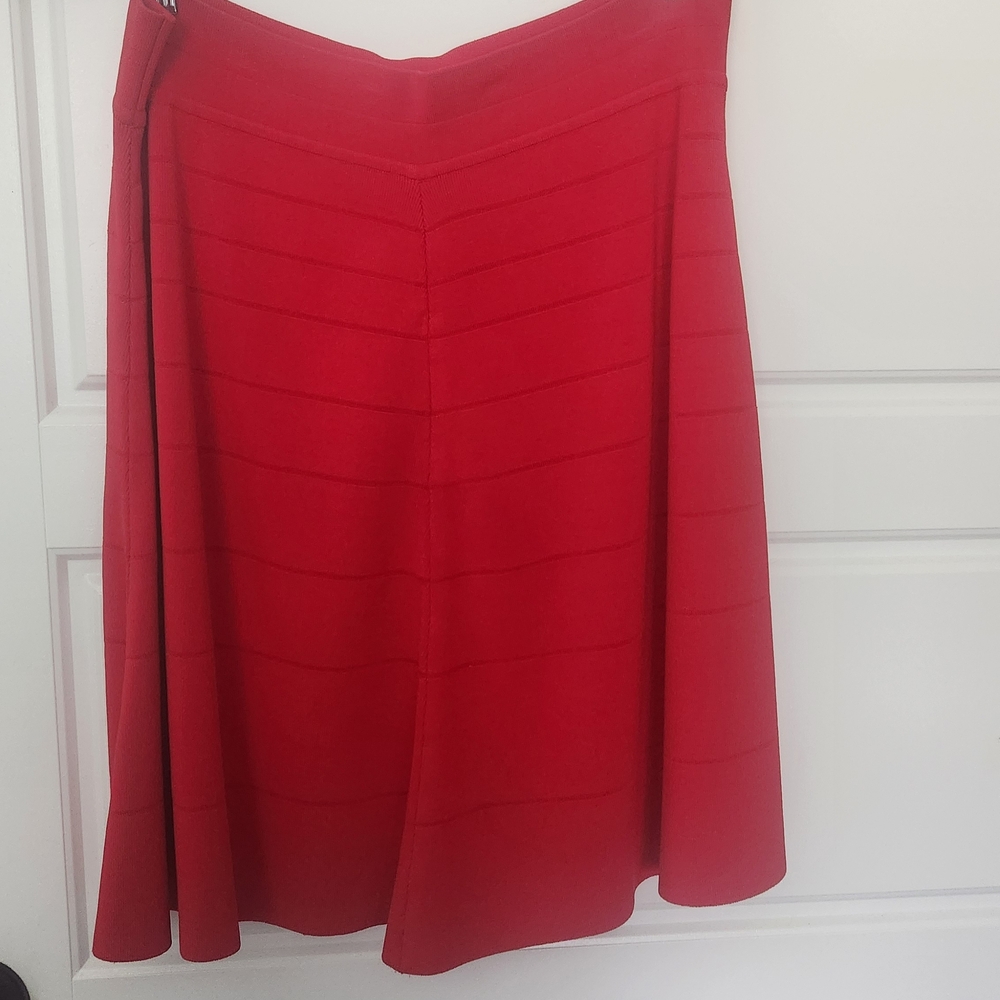 Yigal Azrouel Vibrant Red A-Line Skirt